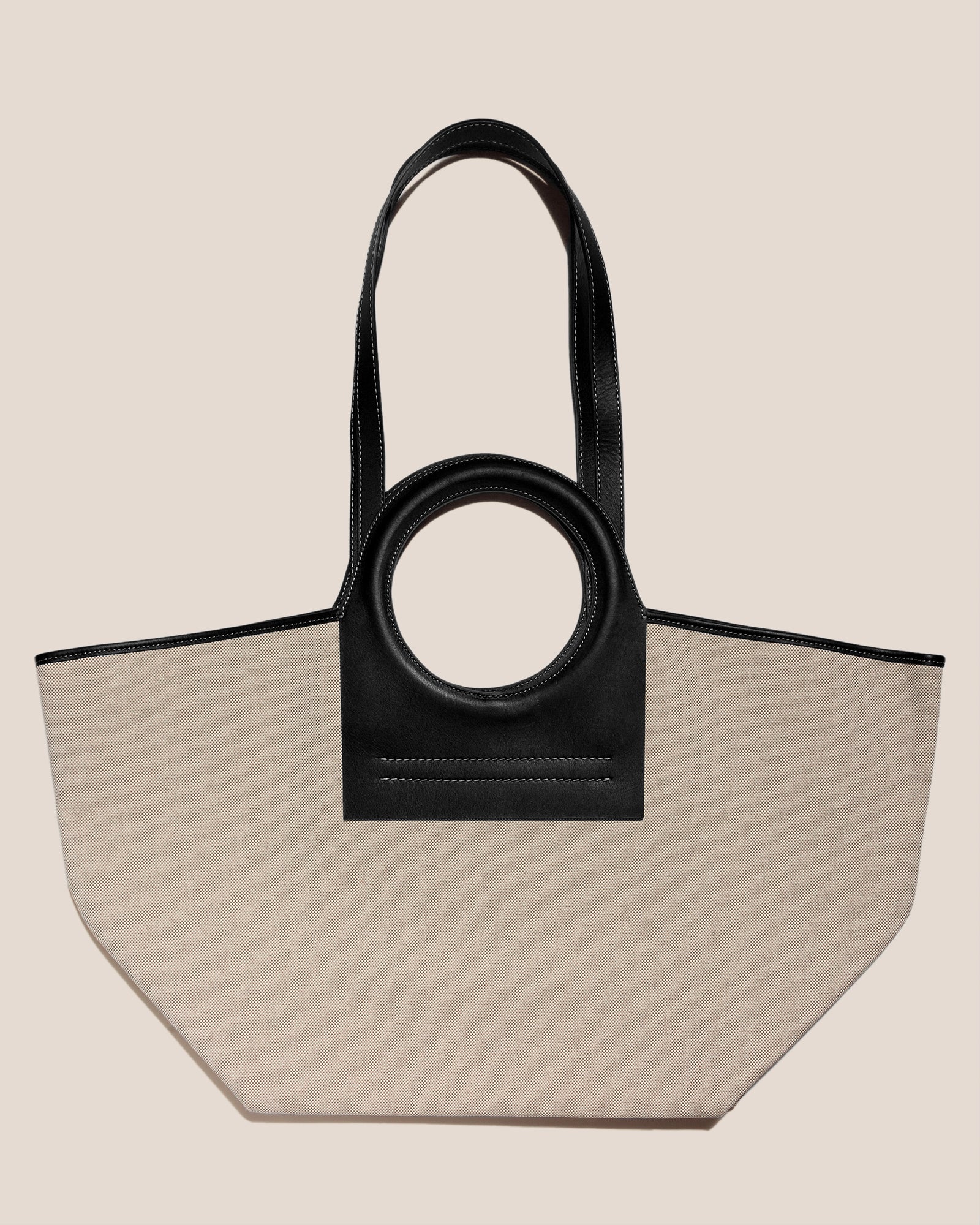 CALA L - Leather-trimmed Canvas Tote Bag - Image 2