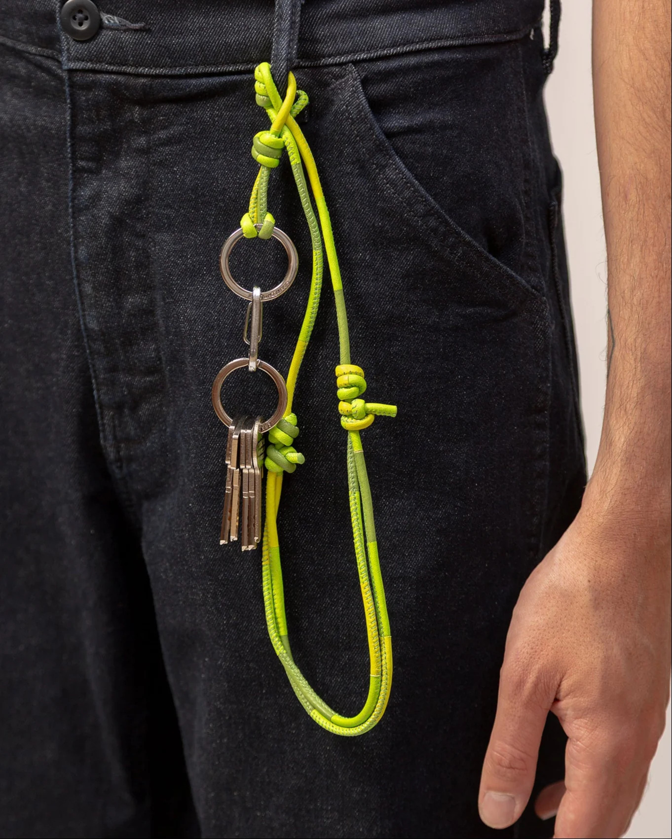 LLIMA KEYCHAIN - Hand-Knotted Patchwork Keychain - Image 3